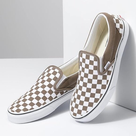 Vans Shoes - Vans Classic Slip On Unisex, Bronze Age/ True White sz Women 7 - Men 5.5 EUC